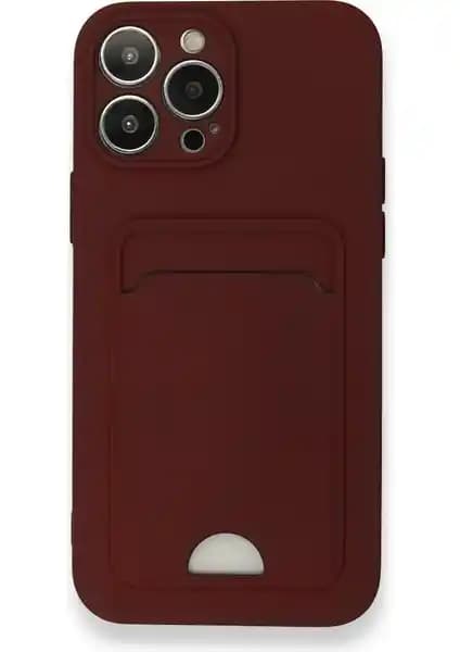 Apple iPhone 13 Pro Max için Kamera Koruyucu ve Kartlıkli Silikon Kılıf Kapakları