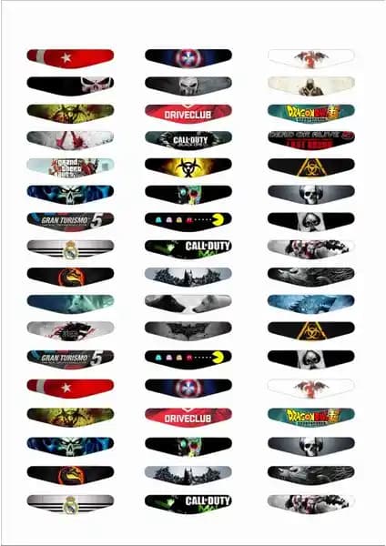 Dualshock Lightbar Renkli Sticker Seti PlayStation 4 için Kişiselleştirme ve Estetik Çözüm