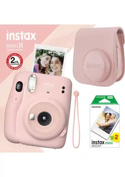 Fujifilm Instax Mini 11 Pembe Fotoğraf Makinesi Seti Gelişmiş Özellikler ve Estetik Tasarım