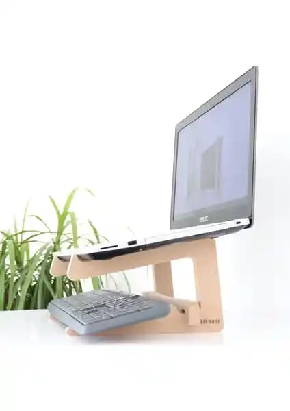 Hanwood Ahşap Laptop Standı: Ergonomik ve Şık Tasarım ile Verimli Çalışma Ortamları