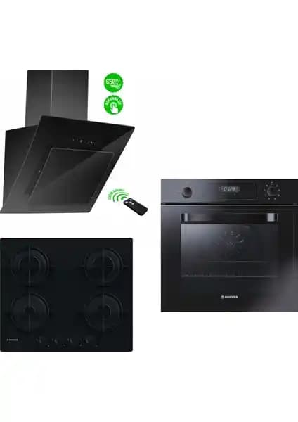 Hoover Siyah Cam Ankastre Set: Estetik ve Fonksiyonellik Sunan Modern Mutfak Çözümü