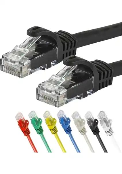 İRENIS CAT7 Ethernet Kablosu Yüksek Performanslı Ağ Çözümü 20 Metre Siyah Renkli