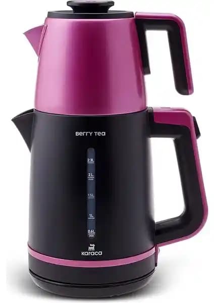 Karaca Berry Tea XL 2in1 Çay Makinesi ve Kettle Pinkberry: Geniş Kapasite ve Modern Tasarım