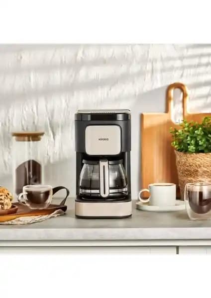 Karaca Just Coffee Aroma 2 In 1 Filtre Kahve ve Çay Demleme Makinesi Bej Renkli