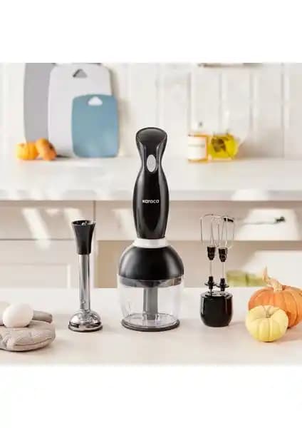 Karaca Profoodmix 3'lü Blender Seti Siyah 1000W Güç ve Çok Fonksiyonluluk Sunar