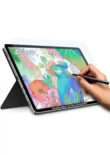 Samsung Galaxy Tab S9 FE Plus için Kağıt Hissi ve Yansıma Önleyici Ekran Koruyucu