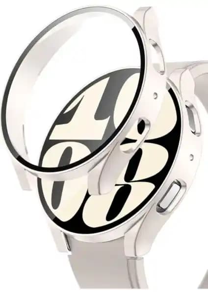 Samsung Galaxy Watch 6 40MM için Tam Koruma Sağlayan Şeffaf Kasa ve Ekran Koruyucu