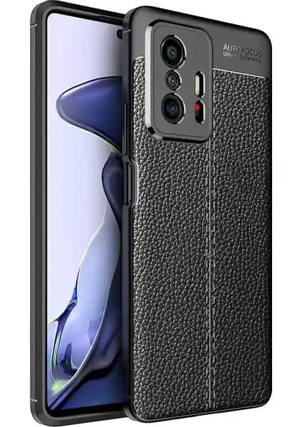 Xiaomi Mi 11T için Deri Desenli Lux Silikon Kılıf Şıklık ve Koruma Sunar
