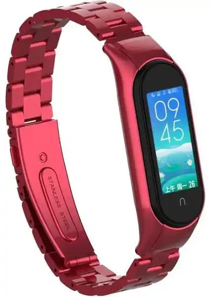 Xiaomi Mi Band 6 için Şık ve Dayanıklı Metal Kordon Klipsli Tasarım