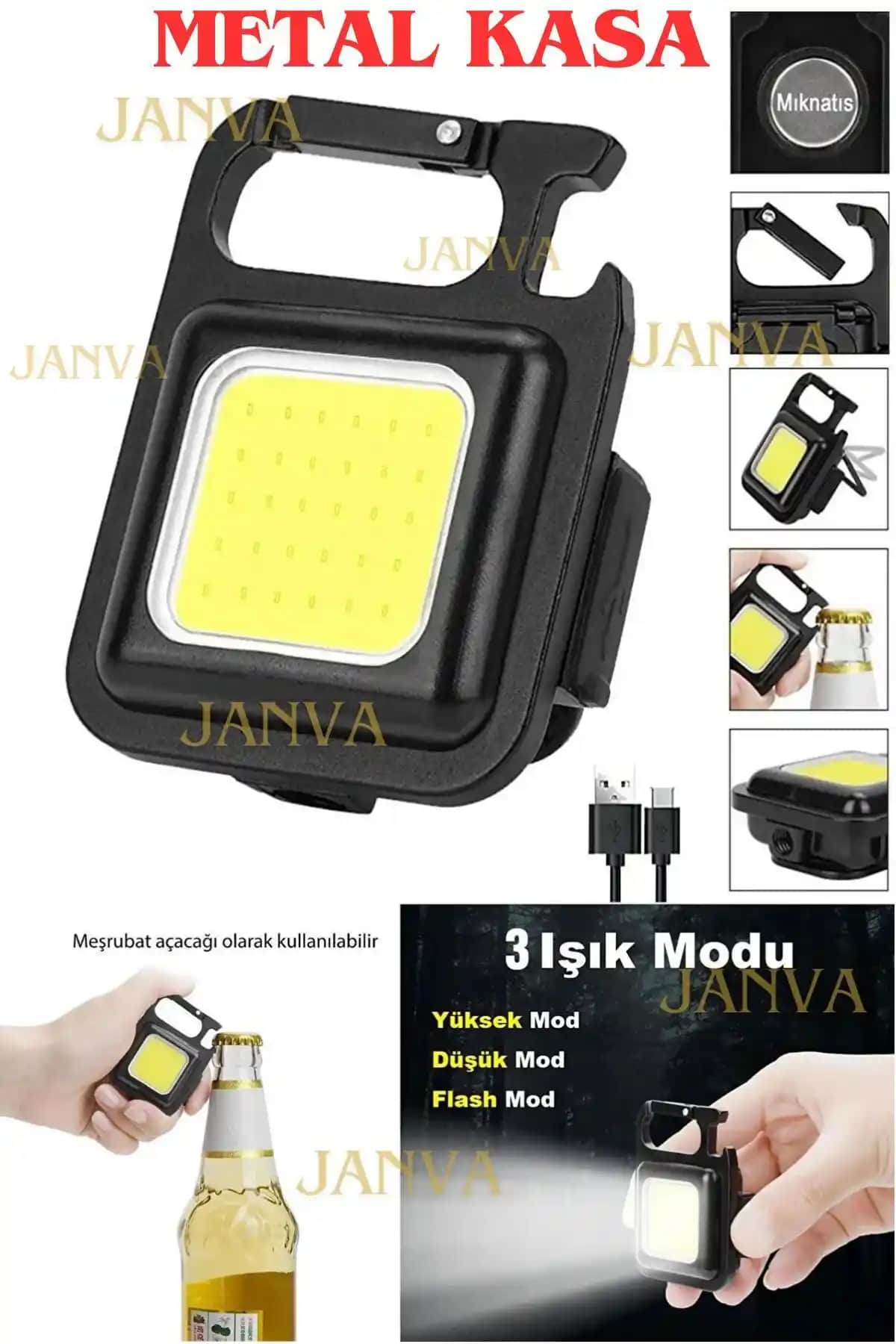 Janva 1200 mAh Mini LED El Feneri: Kompakt ve Çok Yönlü Aydınlatma Çözümü