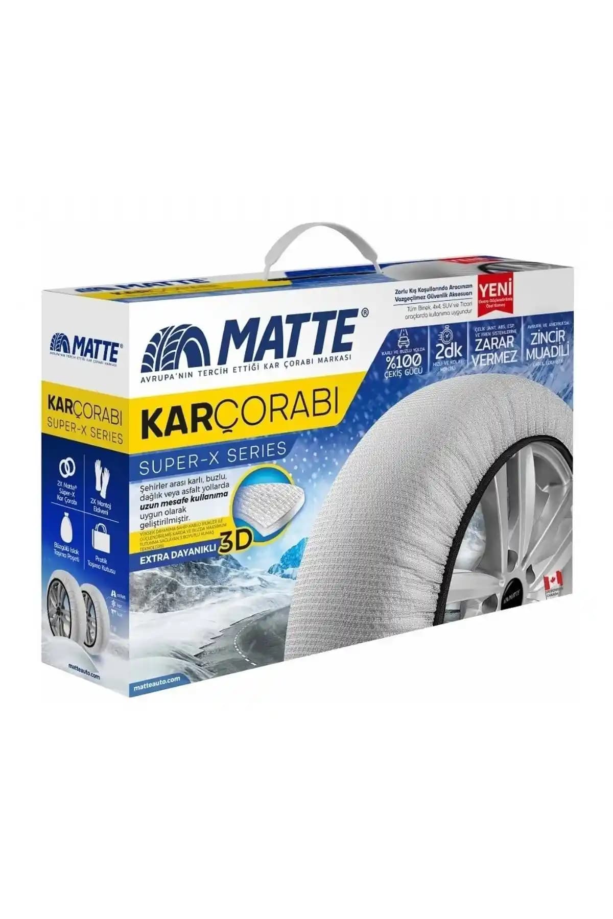 Matte Kar Çorabı Super X Serisi: Kış Aylarında Güvenli ve Konforlu Sürüş İçin Uygun Çözüm