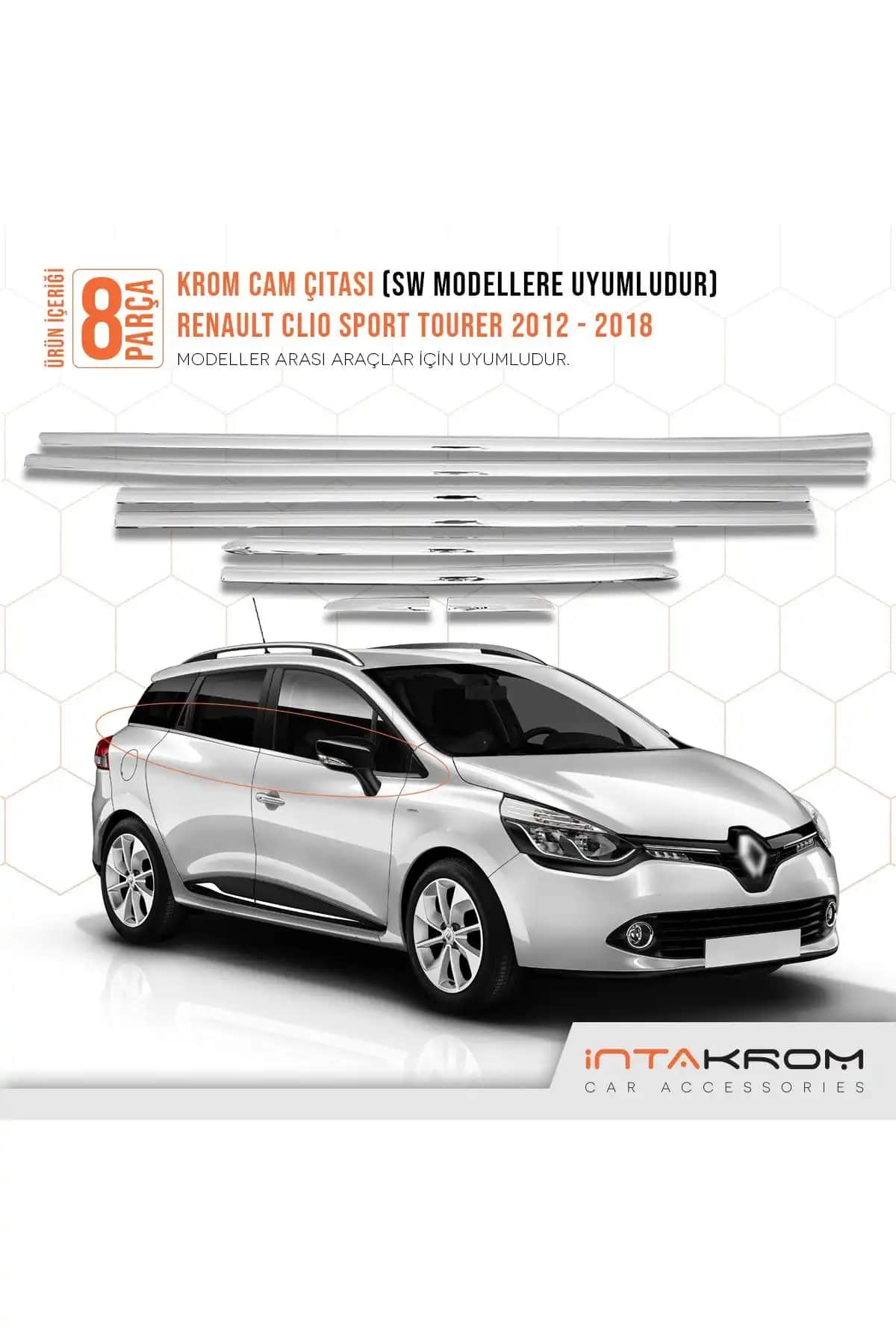 2025'te Renault Clio 4 Sport Tourer İçin Krom Cam Çıtasıyla Fark Yaratın