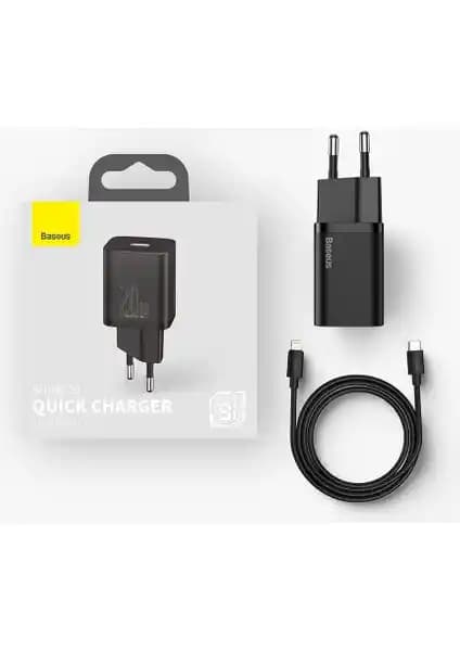 Baseus 20W Hızlı Şarj Adaptörü ve Type-C to Lightning Kablo ile Apple Cihazlarınızı Hızla Şarj Edin