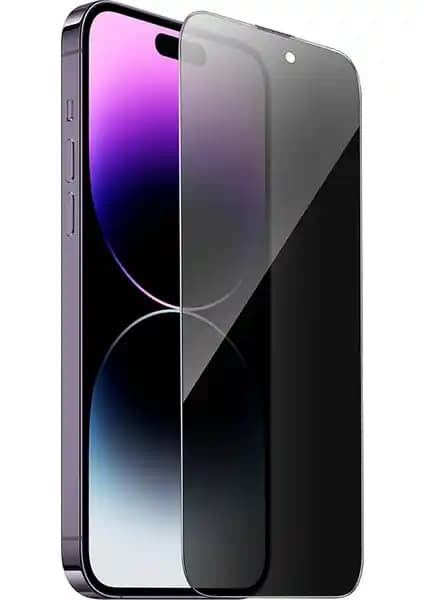 Hoco 9D Hayalet Cam iPhone 14 Pro için Tam Kaplama Güvenlik ve Gizlilik Ekran Koruyucu
