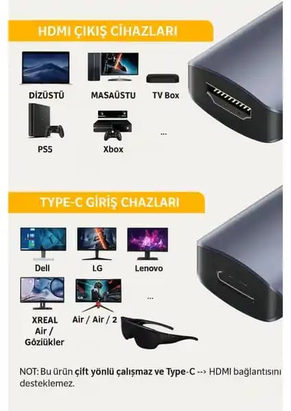 Konsoltech Xreal Adapter 4K-60Hz: Yüksek Çözünürlük ve Kolay Kullanım Sağlayan Adaptör