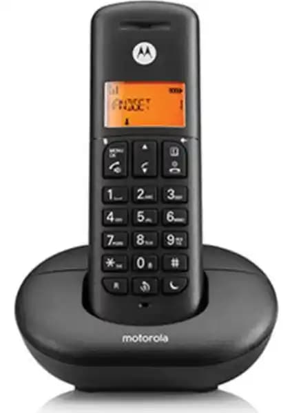 Motorola E201 Siyah Kablosuz DECT Telsiz Telefonu Gelişmiş Özellikleriyle Modern İletişim