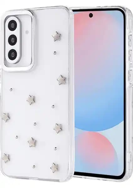 Samsung Galaxy A56 için şeffaf kutup figürlü dayanıklı ve estetik kılıf