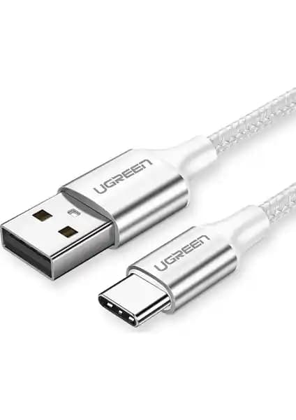 Ugreen USB-C to USB-A 3A QC örgülü hızlı şarj kablosu dayanıklı ve yüksek performanslı