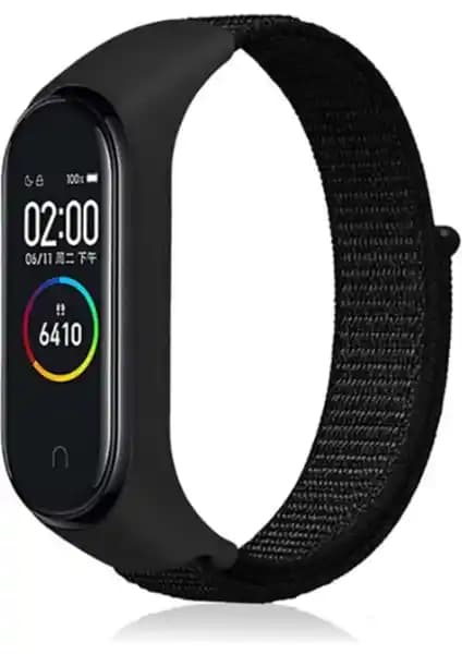 Xiaomi Mi Band 5 için dayanıklı ve şık kumaş hasır kordon kayış seçeneği