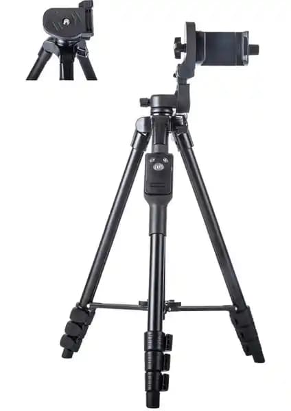 146 cm Profesyonel Tripod: Telefon ve DSLR İçin Kablosuz Kumanda ve Taşıma Çantası