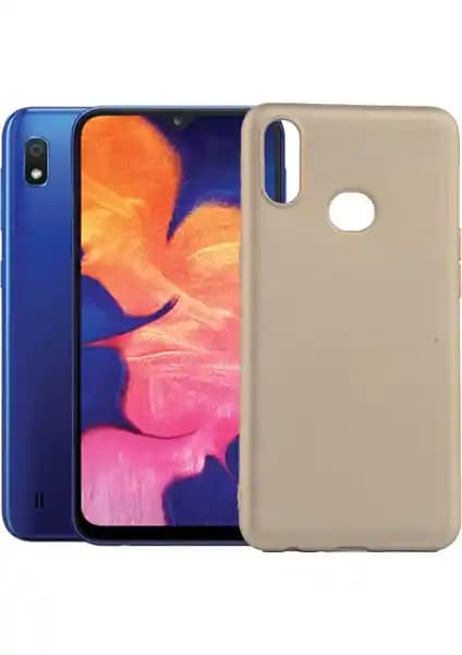 Case 4U Samsung Galaxy A10S Kılıfı: İnce Silikon Arka Kapak, Premier Altın ve Şıklığıyla