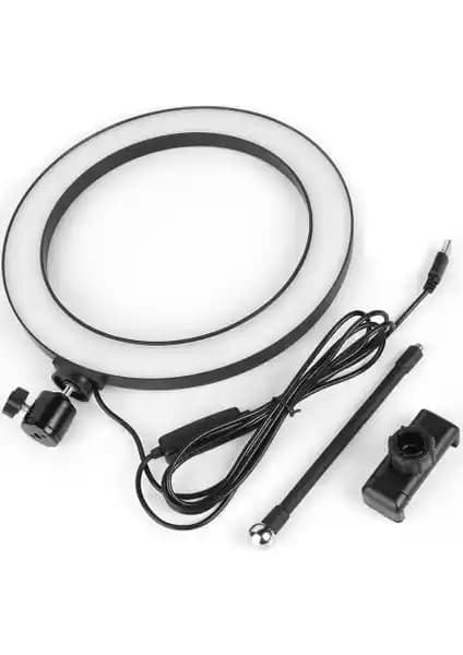 CBTX 10 inç LED Stüdyo Ring Light: 3500K–6000K Ayarlanabilir Renk Sıcaklığı ve USB Gücü