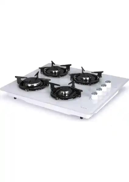 Dört gözlü Kumtel KO-40TSHDF: Cam yüzeyli set üstü doğalgazlı ocakta kullanım kolaylığı