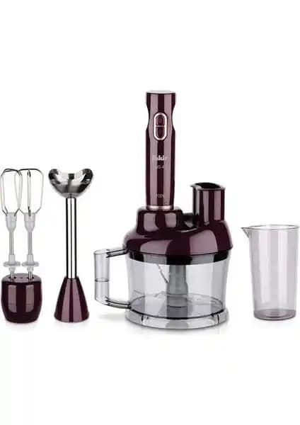 Fakir SMS 410 Violet 1700 W Blender Seti: Çok Fonksiyonlu Doğrama, Ezme ve Çırpma