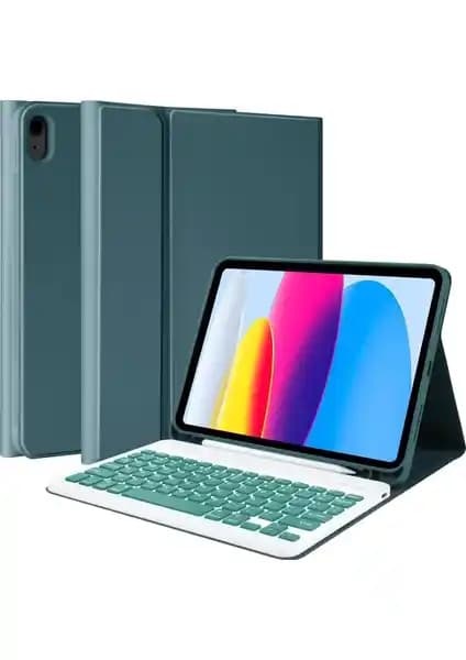 Five-E iPad Air 5. Nesil Kılıfı: Kalem Tutma Bölmesi, Bluetooth Klavye ve RGB Tasarım