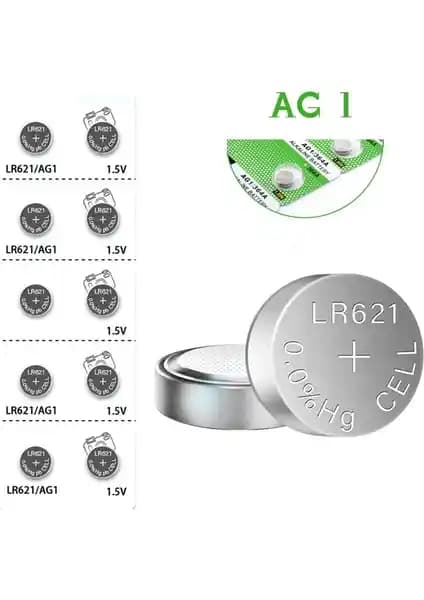 LR621 Düğme Pil Paketi (1 Kartta 10 Adet) - Kol Saati İçin Güvenilir Güç Kaynağı