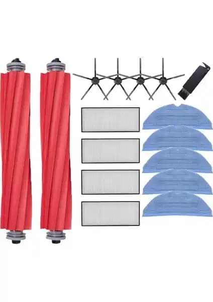 Roborock S7/S70/S7MAX/T7S Uyumlu Yedek Aksesuar Seti: Fırça, Filtreler ve Paspas Pedleri