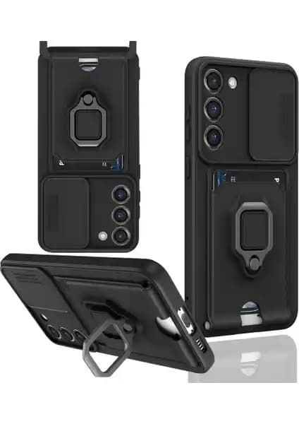 Samsung Galaxy M14 Uyumlu Silikon Kılıfı: Kamera Koruması, Yüzüklü Kartlık ve Taşıma Özellikleri