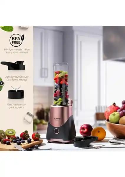 Schafer Stormy Kişisel Meyve Karıştırıcı: 600 ml Tritan, BPA İçermeyen, 400 W
