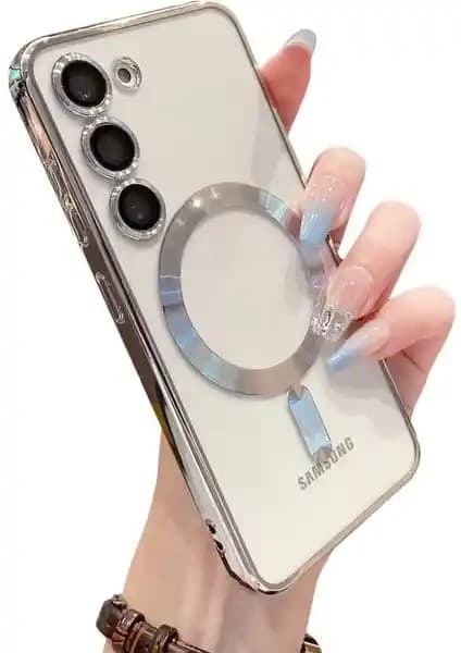 Şeffaf Galaxy S25 kılıfı ile kamerayı koruyun; MagSafe uyumlu renkli zarif çerçeve