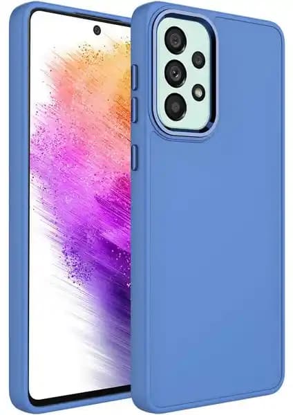 Vip Case Samsung A52: Parlak Metal Detaylı Pastel Silikon Ruby Kılıf Şık Koruyucu Kılıf