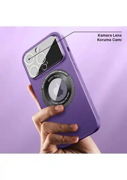 Zebana Lenix Derin Mor Silikon Kılıf: iPhone 14 Pro Max için MagSafe Uyumlu Koruma