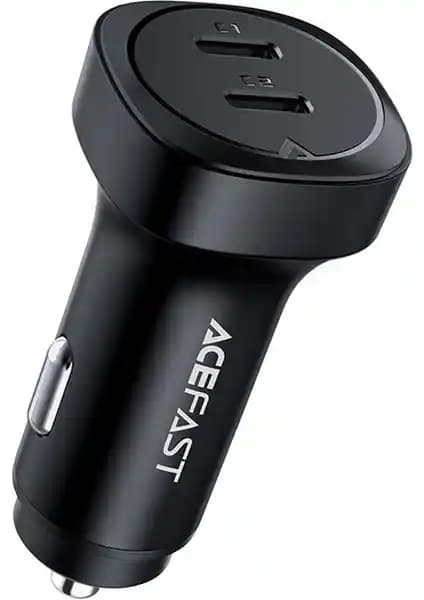 Acefast 72W 2X USB-C Araç Şarj Adaptörü: Hızlı ve Güvenli Çoklu Cihaz Şarj İmkanı