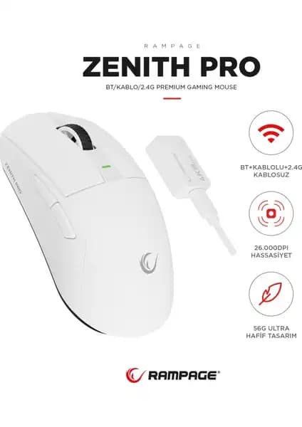 Attack Shark X3 ve Rampage ZENITH PRO Kablosuz Oyun Mouse'ları Karşılaştırması 2