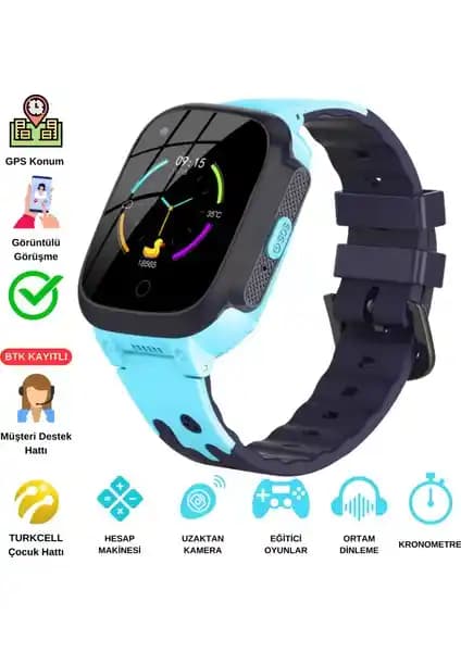 Jetzu 4G Görüntülü ve GPS Takipli Akıllı Çocuk Saati ile Güvenli İletişim ve Takip