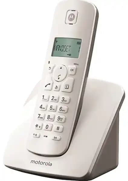 Motorola E201 Kablosuz Dect Telsiz Telefon Beyaz Modern İletişim Çözümü