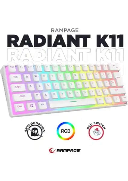 Rampage RADIANT K11 ve Redragon K617-RGB Gw Fızz Klavye Karşılaştırması