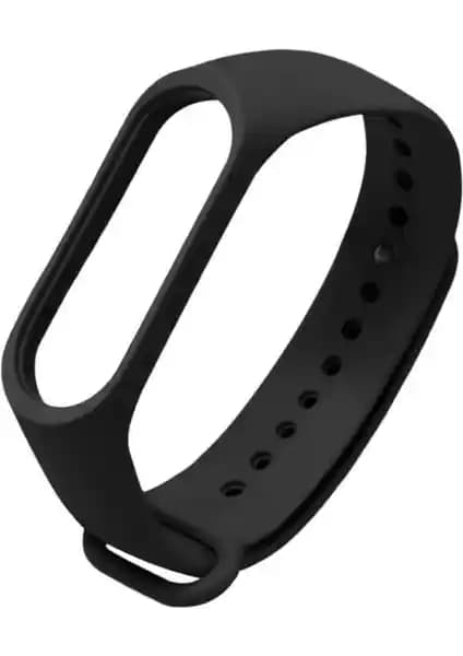 Xiaomi Mi Band 3 ve 4 İçin Siyah Akıllı Bileklik Kordonu Dayanıklı ve Şık Tasarım