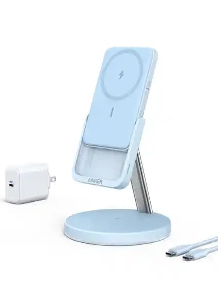 Anker PowerWave MagGo 2in1 Stand: Hafif ve Güçlü Kablosuz Şarj Çözümü