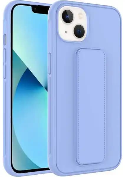 Apple iPhone 13 için dayanıklı ve şık TPU silikon standlı kılıf, koruma ve estetiği bir arada sunar