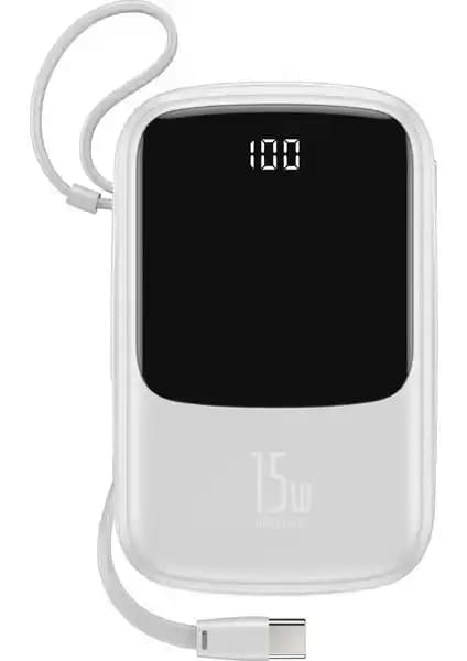 Baseus PPQD-A02 Q Pow 10000mAh Powerbank Şık Tasarım ve Hızlı Şarj Özellikleriyle Günlük Kullanım İçin Uygun
