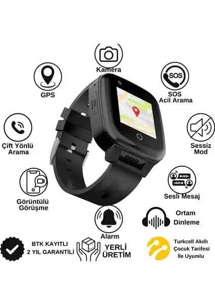 Inoviks İNO25 Akıllı Çocuk Saati Güvenlik, Konum Takibi ve Görüntülü İletişim Özellikleriyle