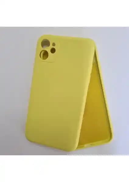 iPhone 11 için dayanıklı ve şık silikon kamera korumalı kadife detaylı kılıf