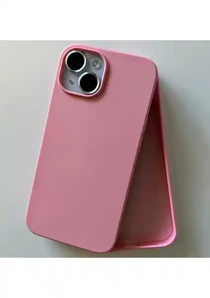 iPhone 15 için Kadife İç Yüzeyli Esnek Silikon Kılıfı Yüksek Koruma ve Şık Tasarım