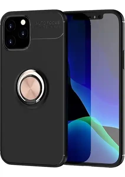 KNY Apple iPhone 12 Yüzüklü Manyetik Silikon Kılıf Şık ve Güçlü Koruma Sağlar