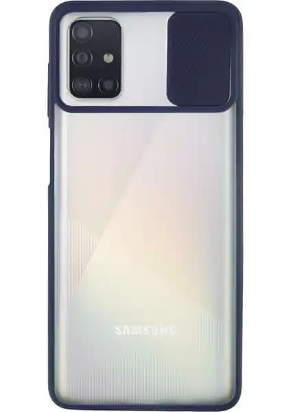 Samsung Galaxy A51 İçin Şık ve Fonksiyonel Açılır Kamera Kapağı Silikon Kılıfı